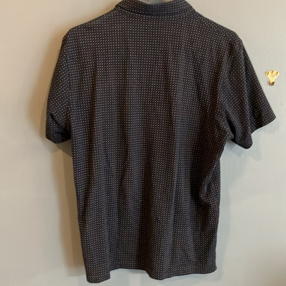Men's Navy/black Patterned Polo Shirt - Picture 4 of 4